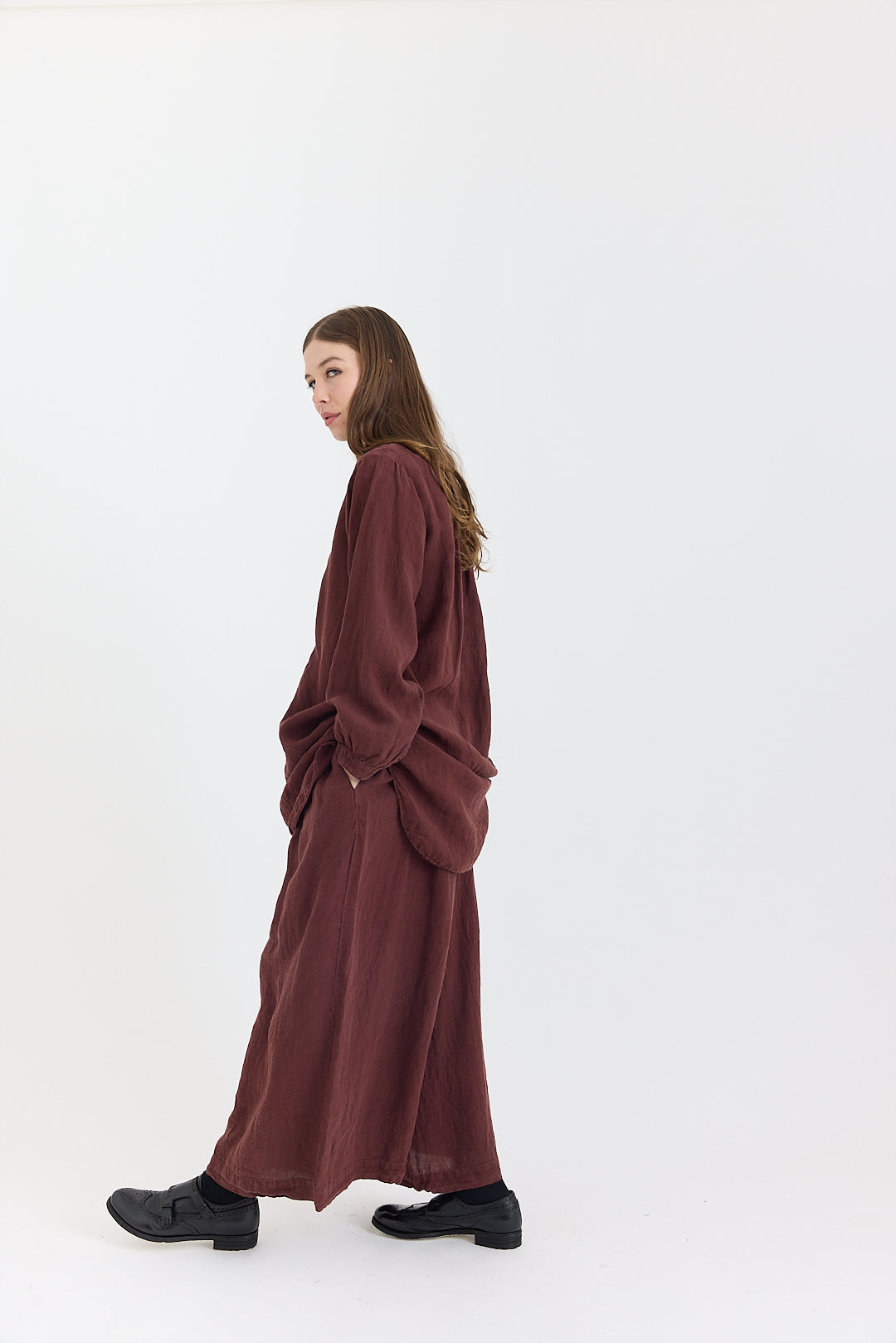 Hosta Wide Leg Pant - Light Linen