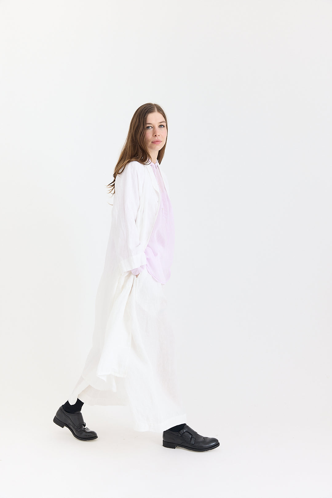 Linden Shirt Dress in Lightweight Linen