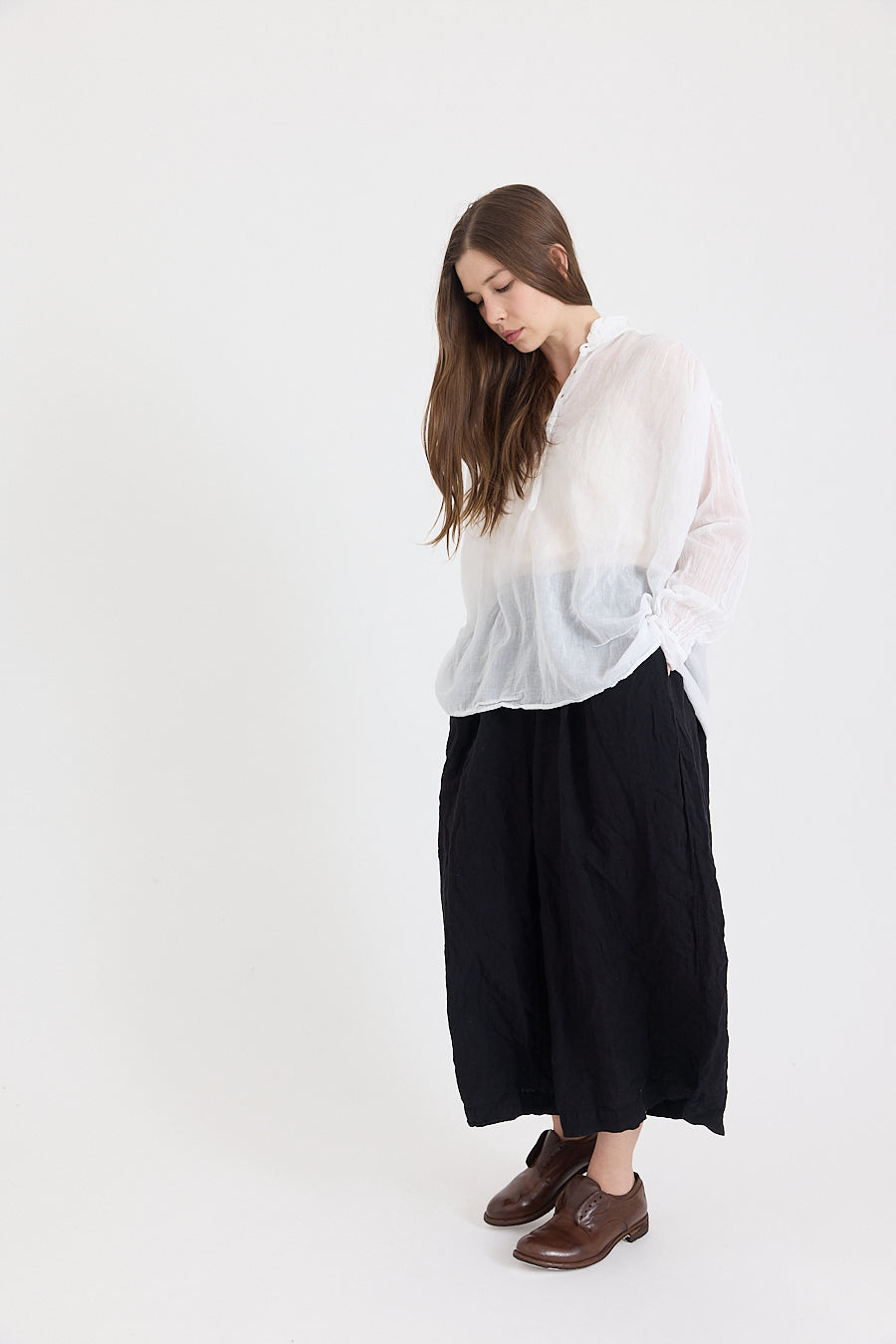Hosta Wide Leg Pant - Light Linen