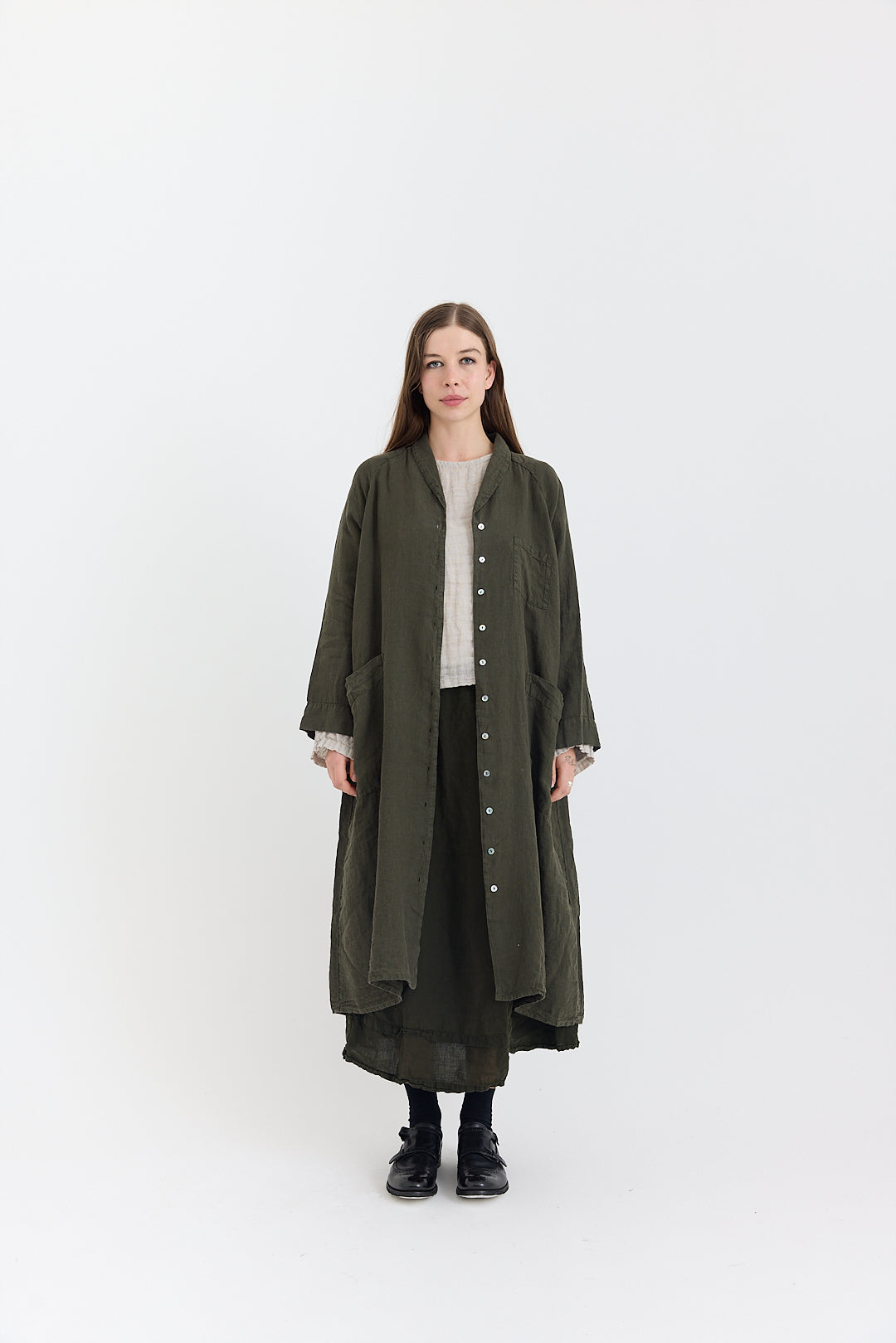 Linden Shirt Dress in Lightweight Linen
