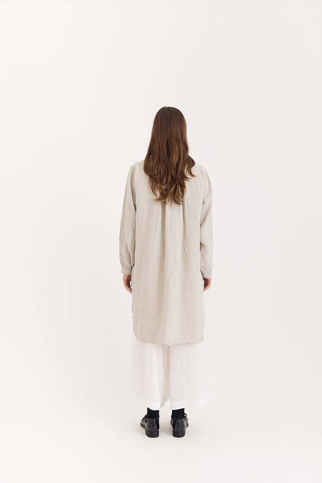 Fran Long Tunic Shirt - Light Linen
