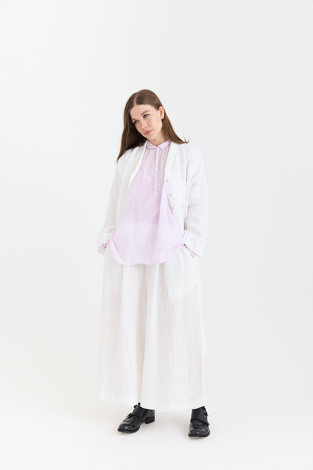 Linden Shirt Dress in Lightweight Linen