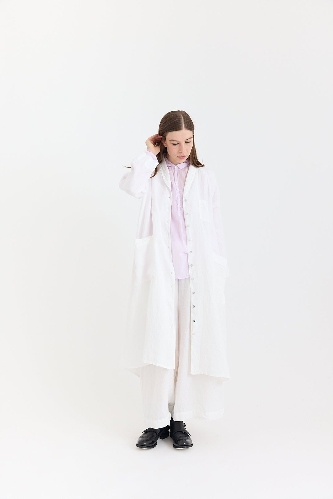 Linden Shirt Dress in Lightweight Linen