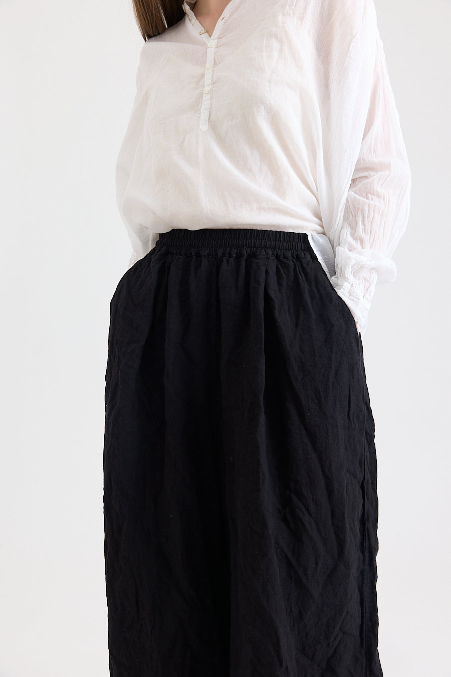 Hosta Wide Leg Pant - Light Linen