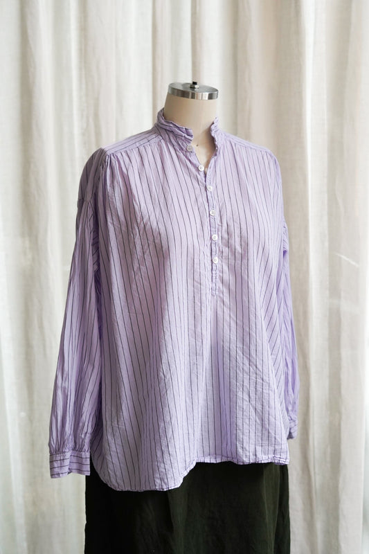 Hill Blouse - Fine Stripe Cotton Voile