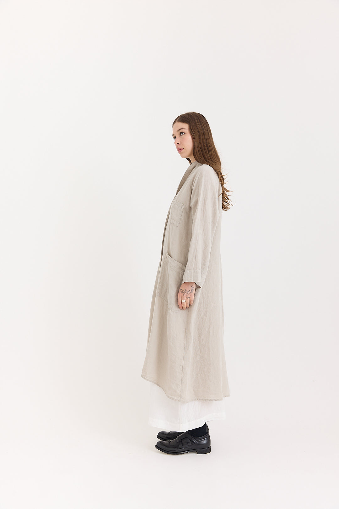 Linden Shirt Dress in Lightweight Linen