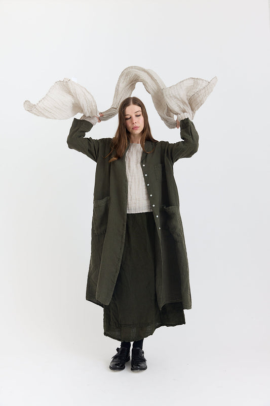 Linden Shirt Dress in Lightweight Linen